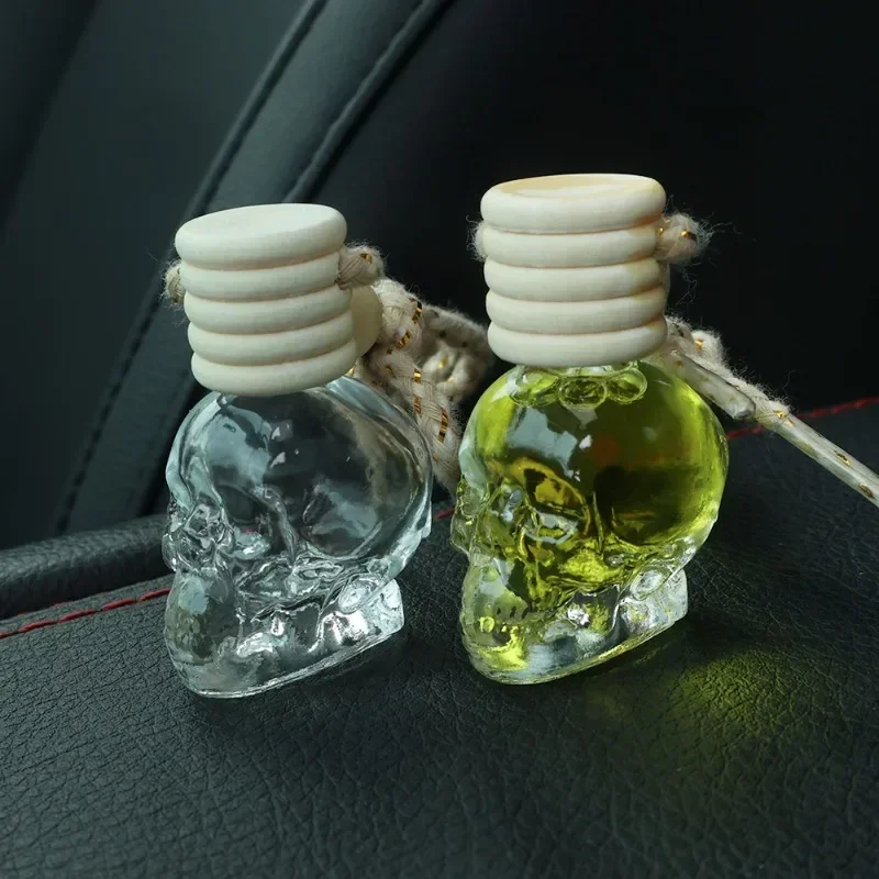 8ml Skull Beautiful Air Freshener Ornament Perfume Empty Bottle Pendant Essential Oils Cosmetic Case