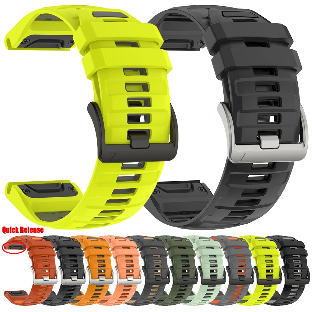Quick Fit 22mm 26mm Silicone Watch Band For Garmin Fenix 9 8 E 7X 6X 5X Puls/Fenix 9 Pro Solar 47mm 51mm Enduro 3 Strap Bracelet