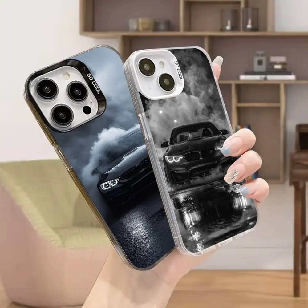 

Black cool B-BMW car Phone Case For iPhone 16,15,14,13,12,11,Mini,Pro,MAX Black Matte Shockproof Cover