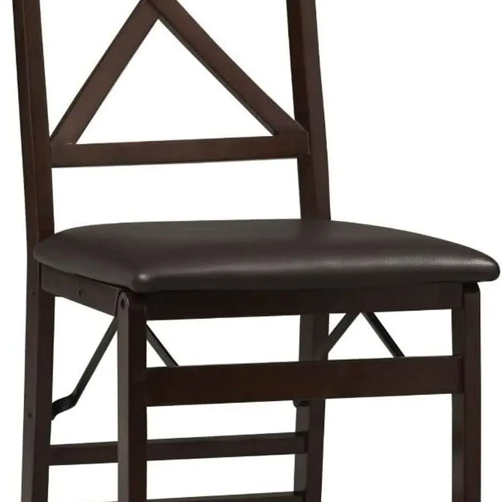 Triena Merlot X Back Fully Assembled Set of 2 Folding Chair by