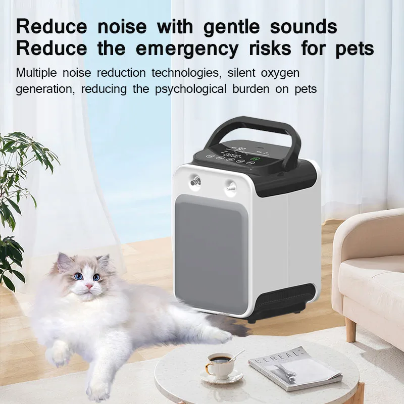 Medical Equipment: 1-9L Adjustable Digital Display Mini Portable Household Oxygen Concentrator, Suitable for Pet Clinics