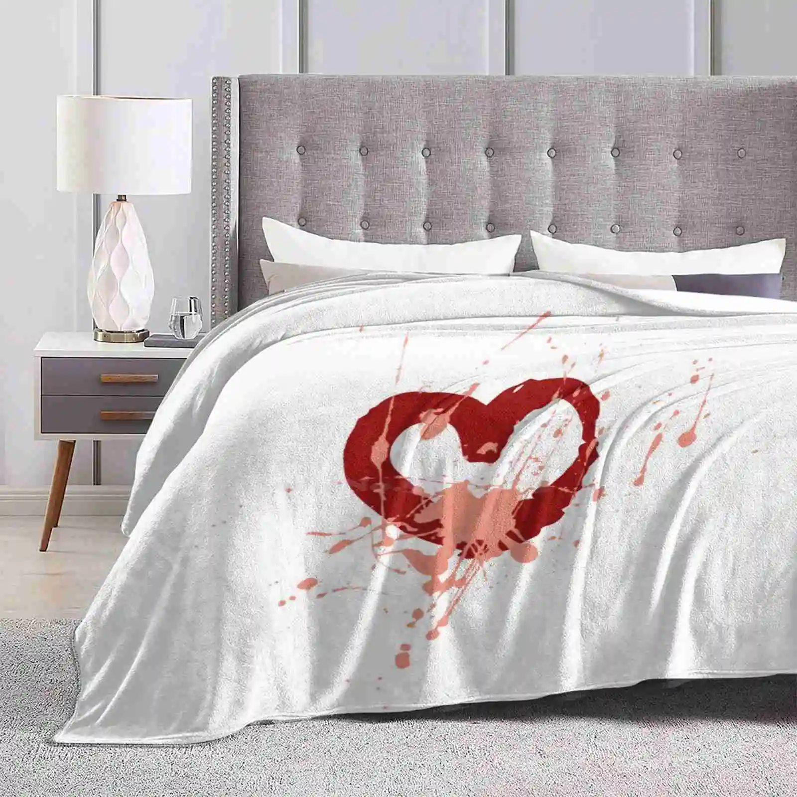 Splashed Heart Fashion Soft Warm Throw Blanket Heartdesigns Couples Abstract Valentinesday