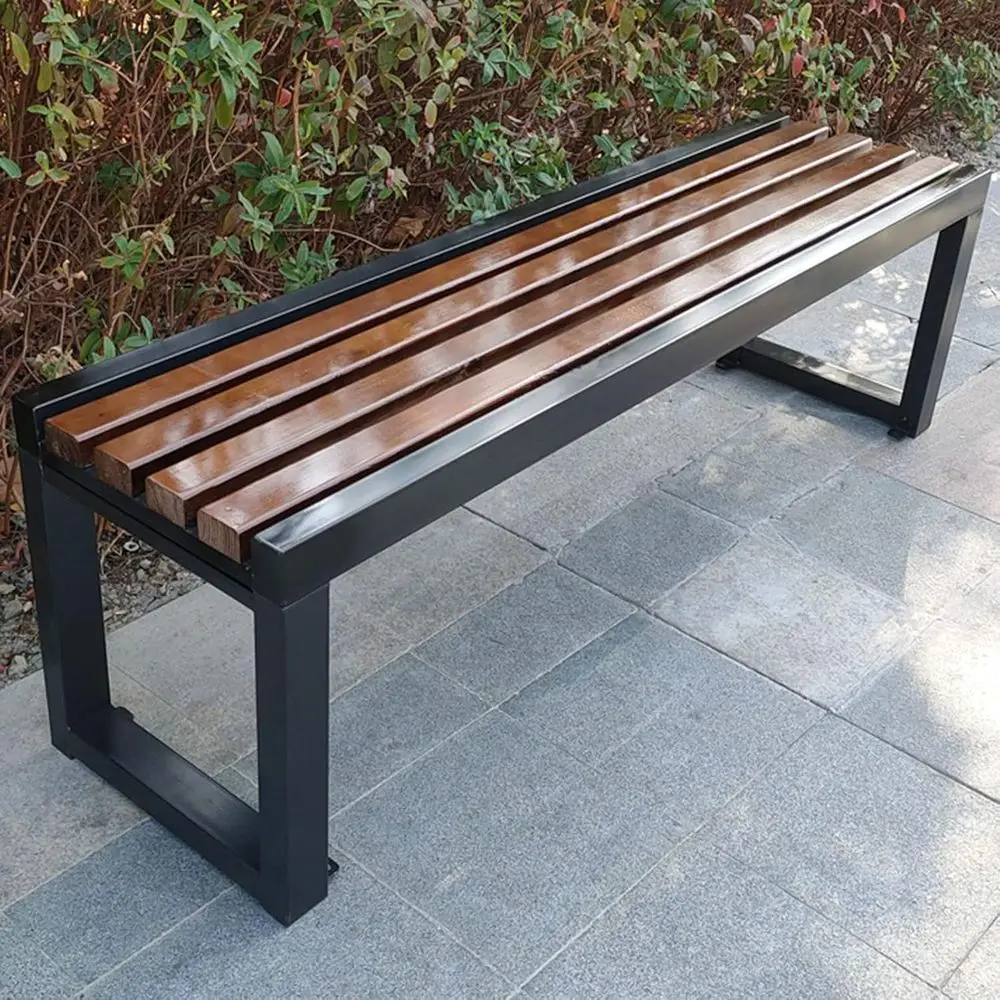 

Outdoor Wooden Slatted Bench for Patio, 2-3 Person Loveseat, Ideal for Backyard, Porch, Deck, or Public Spaces