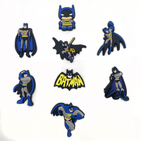 8Pcs Cartoon DC Batman PVC Shoe Accessories DIY Shoe Buckle Decoration Children's clog sandal accessories Children's party gifts