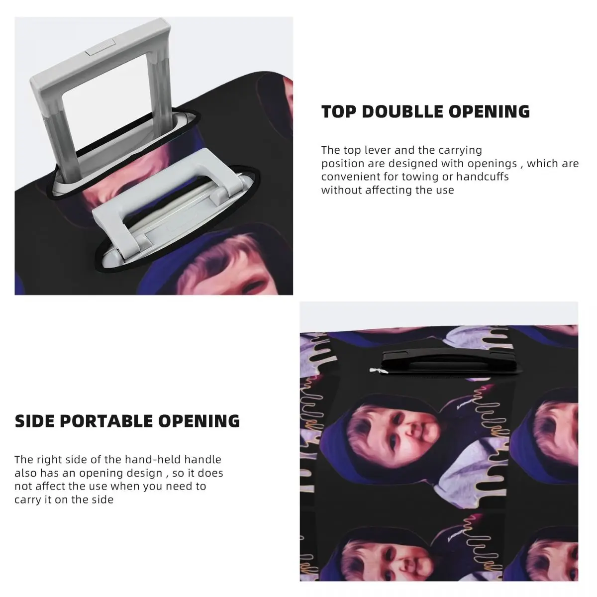 Hasbulla Magomedov (2) غطاء حقيبة حماية مرن لحماية أمتعة السفر مقاس 18-32 بوصة