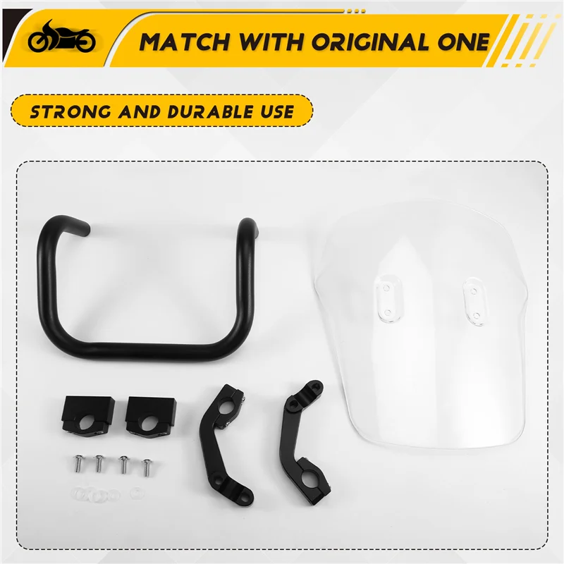 

ABQB-Wind Shield Windscreen Lens Front Deflector Windshield For Motorcycle For Honda CRF250L/S CRF300L 2021-2022
