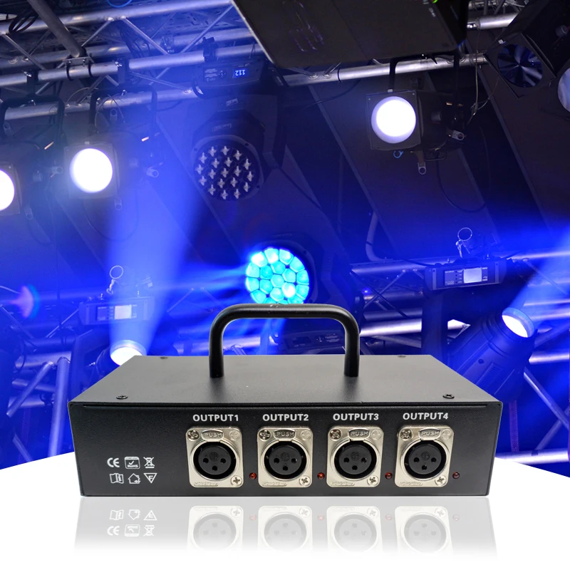 stage luz controlador dmx512 divisor amplificador de sinal way dmx distribuidor equipamento de palco profissional 01