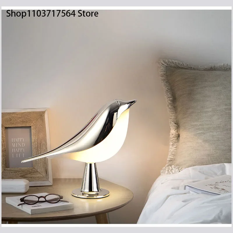 Magpie creative bird wall lamp modern simple bedroom bedside lamp living room Nordic corridor stair lamp manufacturers