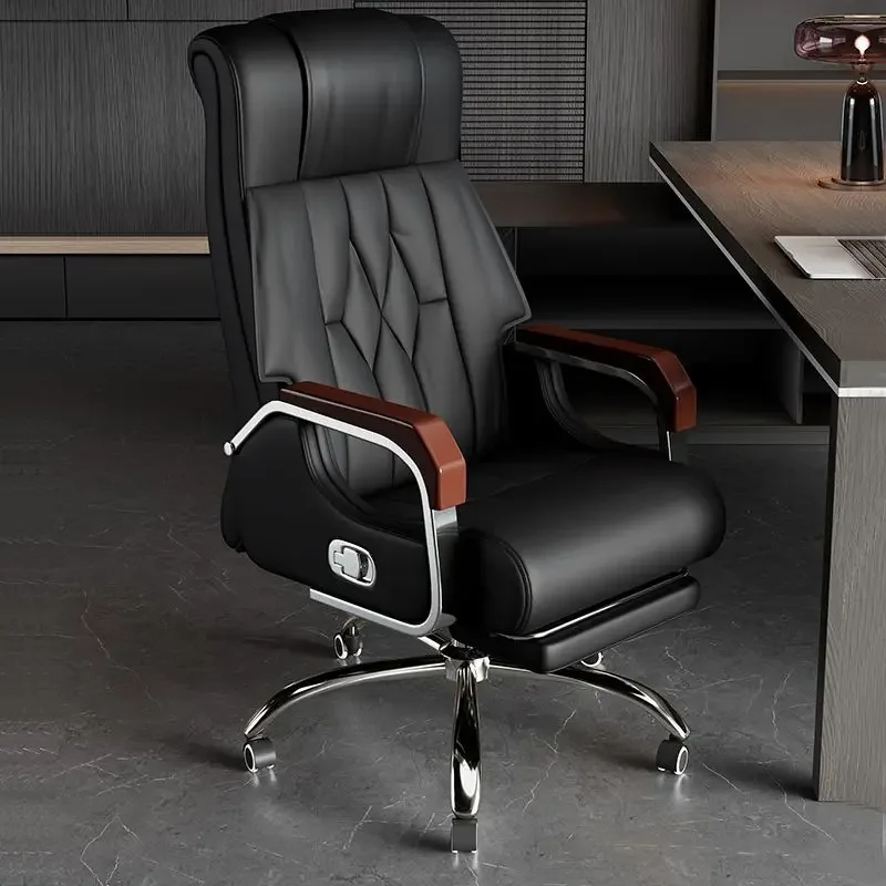 Leather office chairs with rotating elevators, computer chairs, and home electronic sports chairs, comfortable and durable