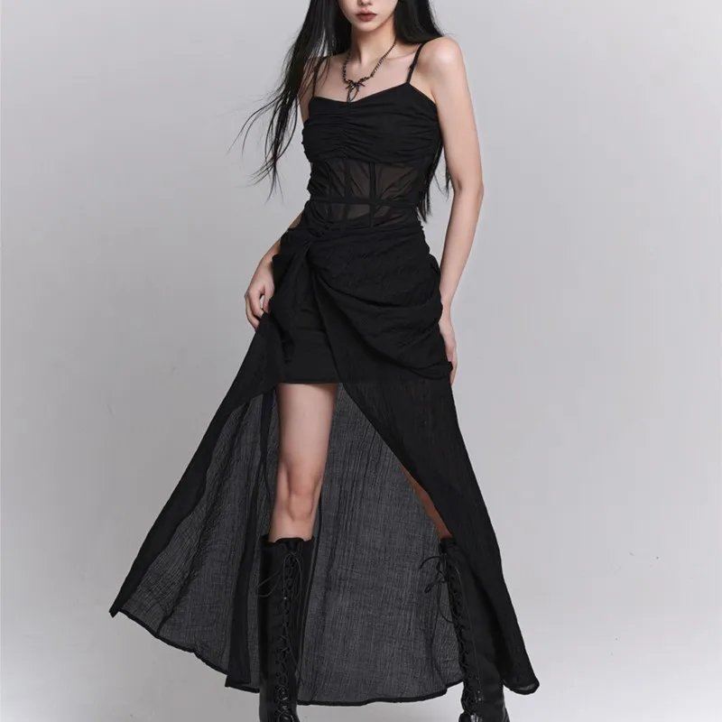 

Black Camisole Dress Birthday Black Dress Adult's Skirt