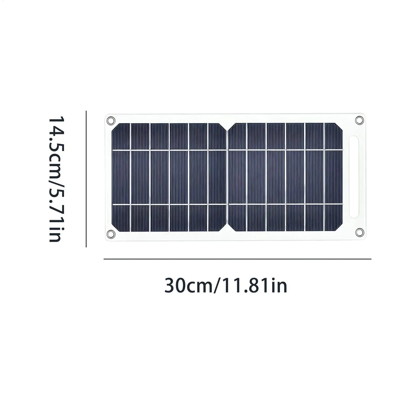 6W Portable Splash Proof USB Solar Panel High Efficiency Solar Phone Charger for Power Bank Camping Hiking Travel Outdoor Use