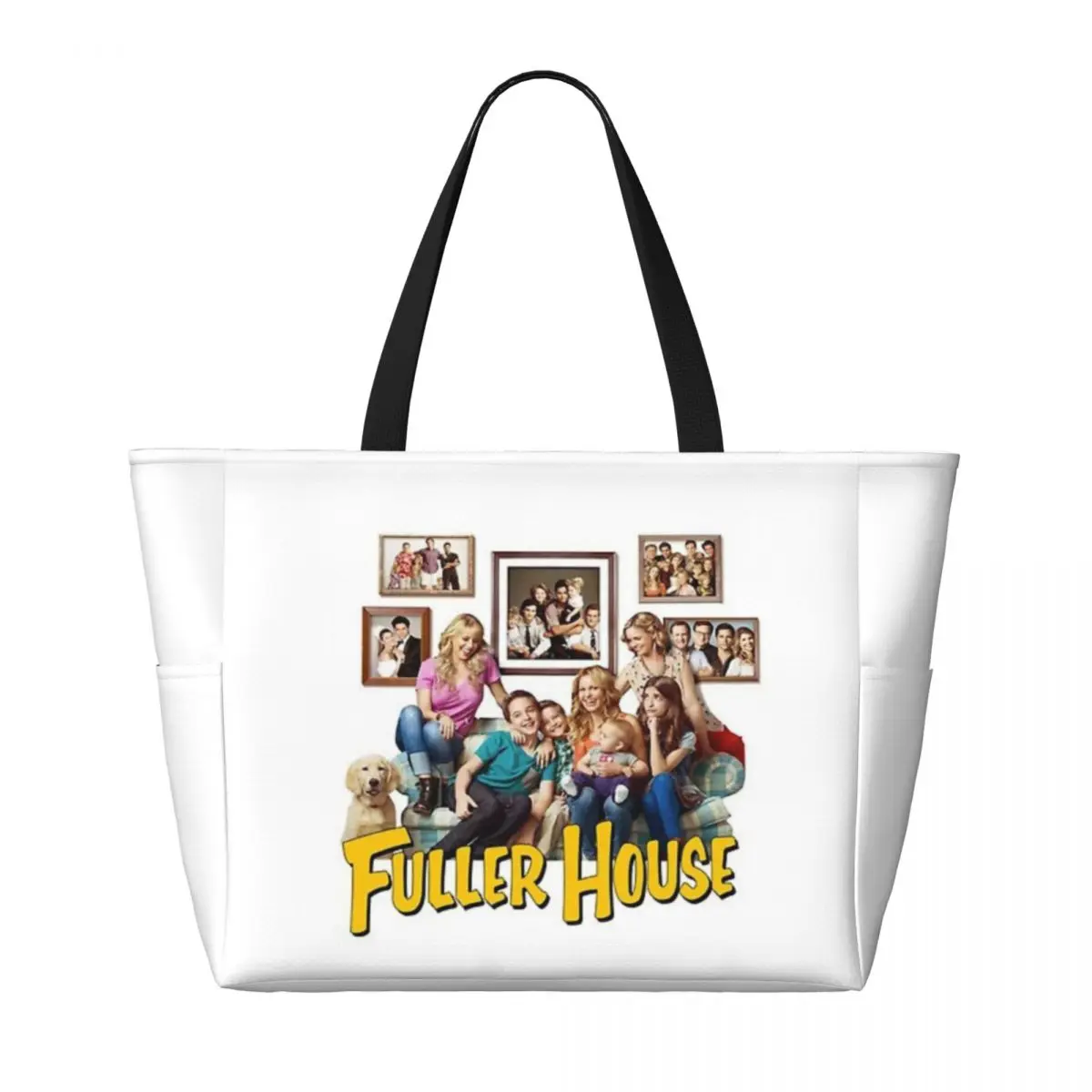 Fuller House Cast Merch bolsa de viaje de playa, bolso de mano Popular de gran capacidad, bolso de hombro de viaje, patrón multiestilo