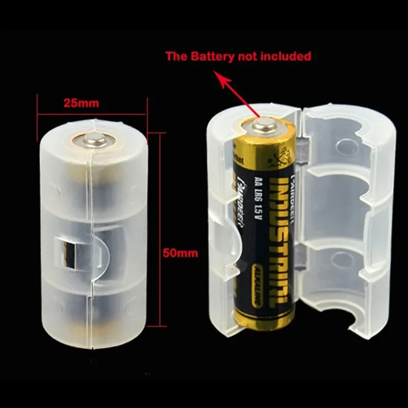 AA to C Size Battery Converter Adaptor Adapter Case