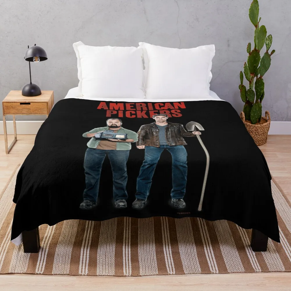 American Pickers - Mike and Frank Comfortable . Throw Blanket Custom Winter beds Blankets