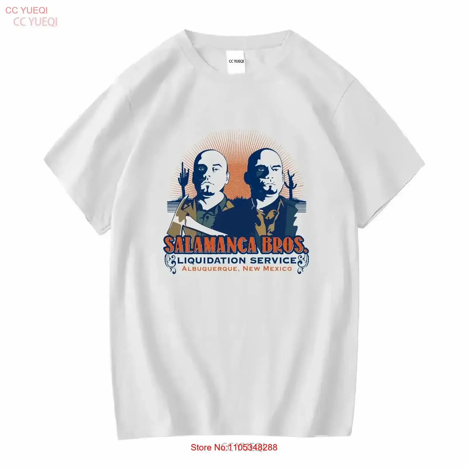 Camiseta Salamanca Brothers 100% Algodón The Cousins Don Hector Walter White vintage Lavado con gráfico Elástico hombre vintage