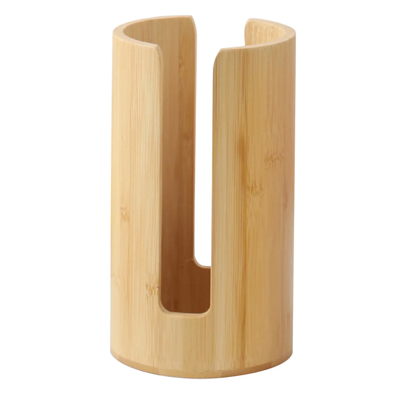 Bamboo Cup Dispenser Stackable Cup Organizer for Bathroom Vanity Kitchen Counter Coffee Table Mouthwash Cups Holder Small Space view 3