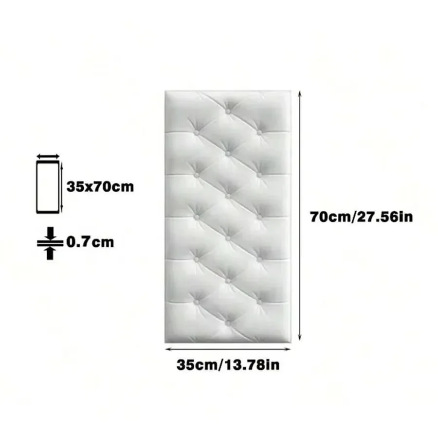 سميكة ذاتية اللصق ثلاثية الأبعاد الجدار ملصق خلفية حصير المضادة للتصادم جدار الوسادة غرفة نوم الأطفال غرفة المعيشة وسادة رغوة لينة #5