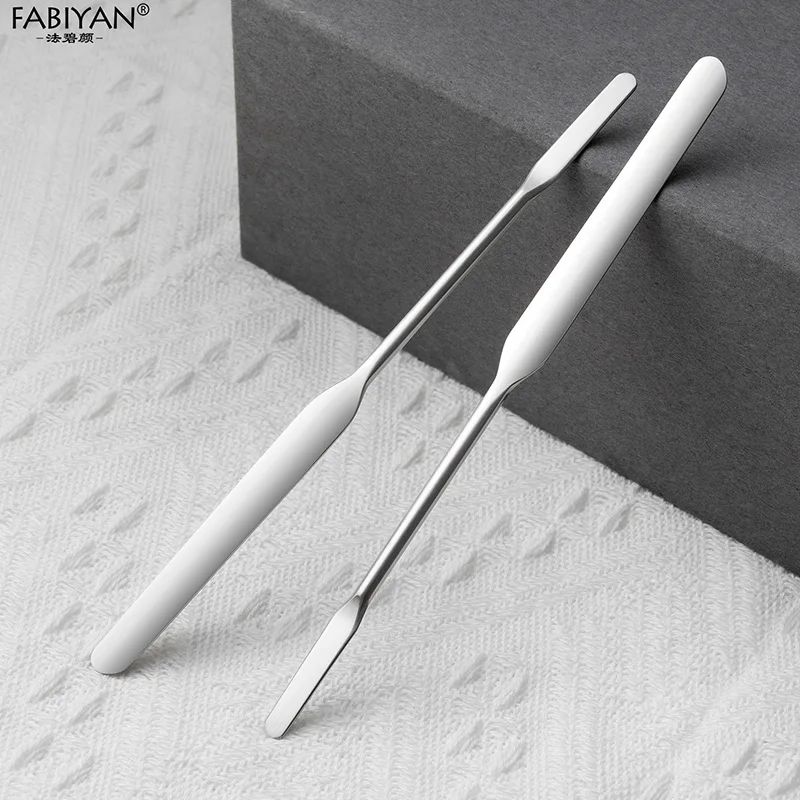 Doppelkopf Edelstahl Make-up Spatel Misch stab flüssige Grundierung Nagel kleber Misch werkzeug Rührstab kosmetische Make-up-Werkzeug