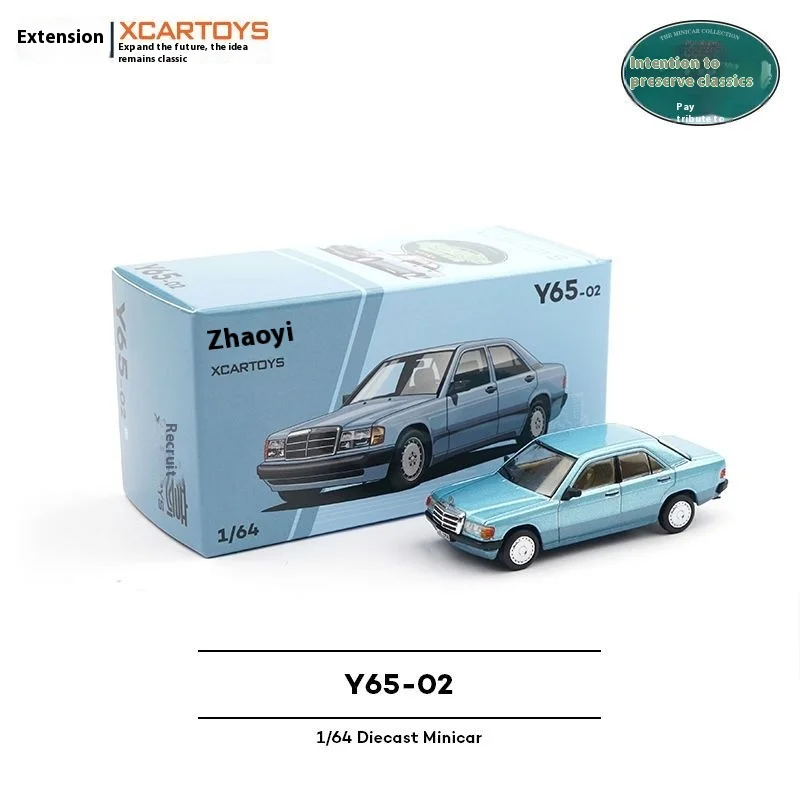 

New Product Tuoyi 190E Lake Blue Y65-02 Adult Car Model 1/64 Simulation Alloy Car Model Collection Desktop Ornament BirthdayGift