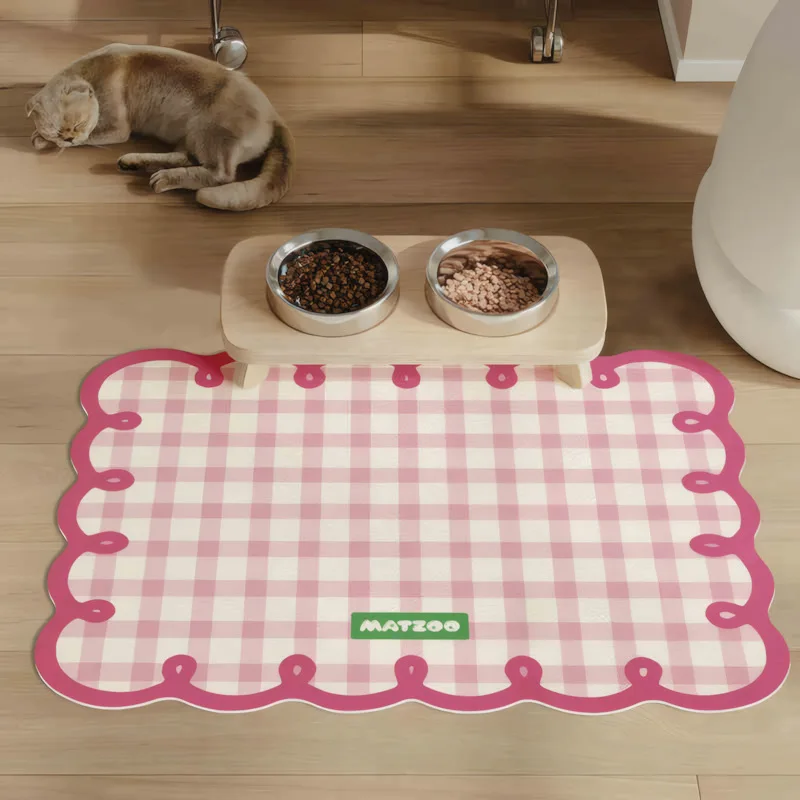 Pet placemat,anti-dirty, splash-resistant and easy-to-clean mat cat and dog bowl mat, eating mat, non-slip and leaking food, view 6