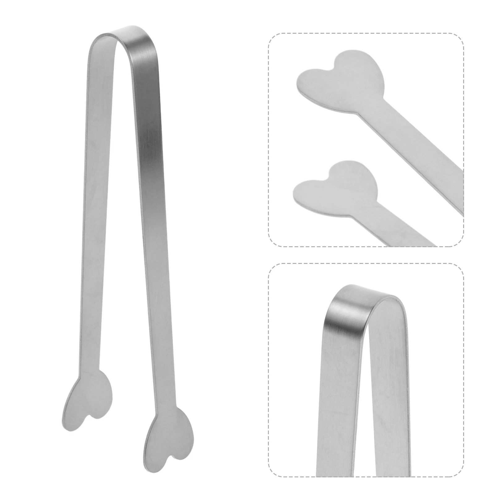 

Bread Clip Small Food Tongs Box Ice Stainless Steel Appetizer Restaurant Serving