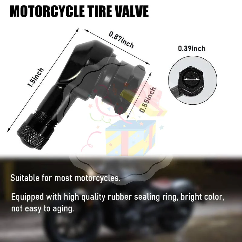Superior 11.3mm CNC Aluminum Valve for Motorcycle Tire 90 Degree Angle Promoting Safe and Efficient Riding