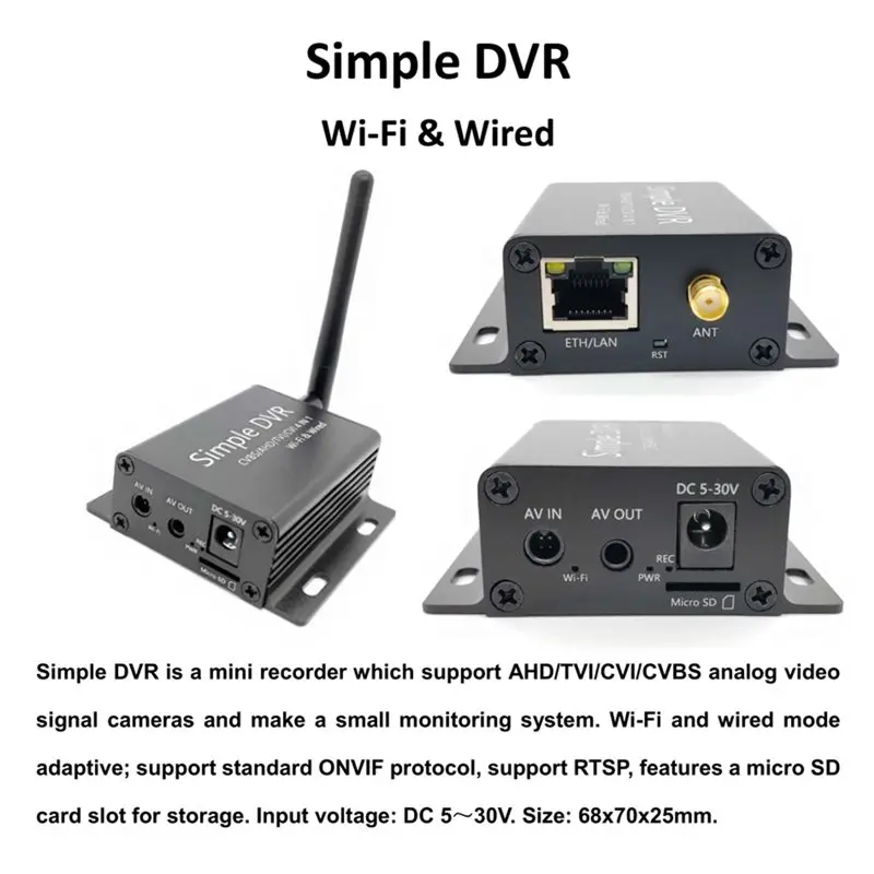 [NEW!A25P】 Simple DVR Wifi DVR CCTV Recorder 1080P 2MP AHD CVI TVI CVBS Camera Security System / P2P Cloud Video Surveillance DV