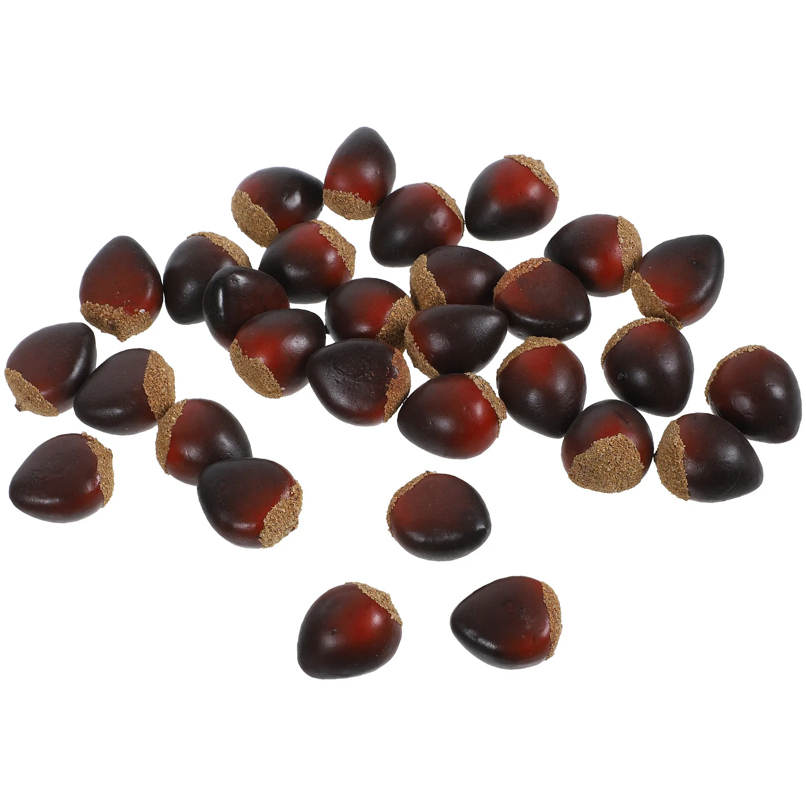 

5pcs 5 PCS Decorative Chestnut Artificial Nuts for Decoration Autumn Table Centrepiece Chestnuts Fake Home