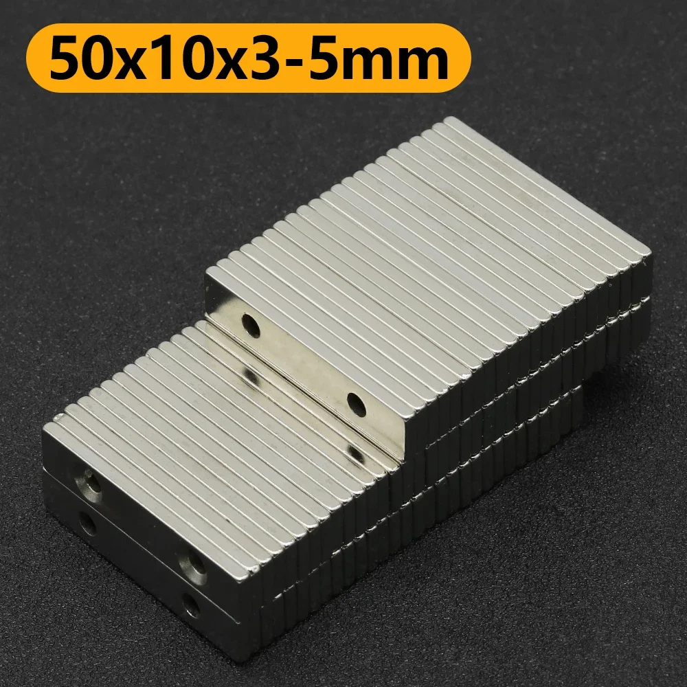 

1~50Pcs 50x10x3-5mm N35 NdFeB Round hole Magnet Super Powerful Neodymium Magnets Strong Permanent Magnetic imanes Disc 50x10x3-5