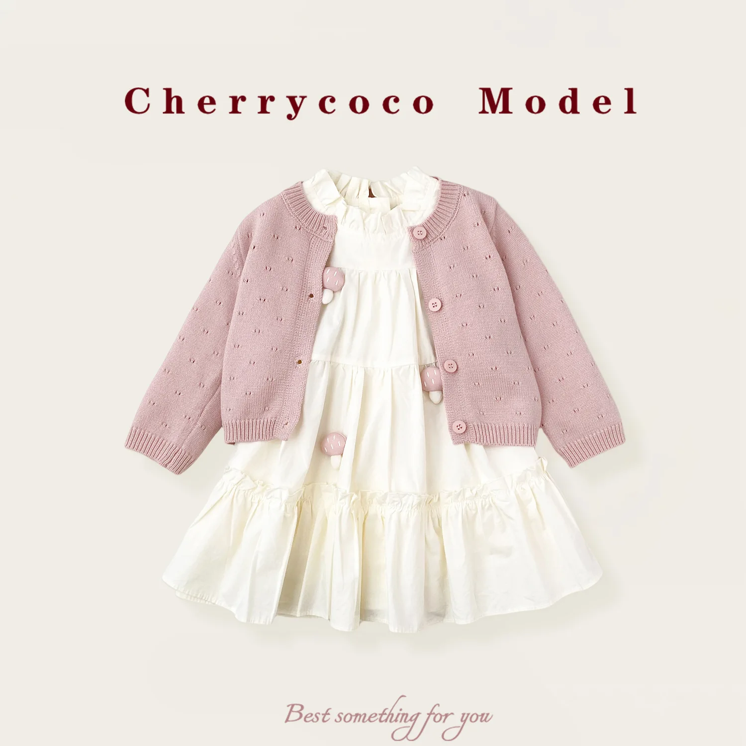 

Girls Sweater Set 2025 Autumn Winter New Baby Girl Birthday Princess Dress Sweet Sweater Coat Two Piece Set