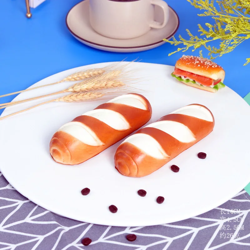 نموذج خبز الجلد الاصطناعي الأصلي الكعك الخبز Prey عقدة الملتوية كعكة Lye الرغيف الفرنسي محاكاة ديكور المنزل الإبداعي