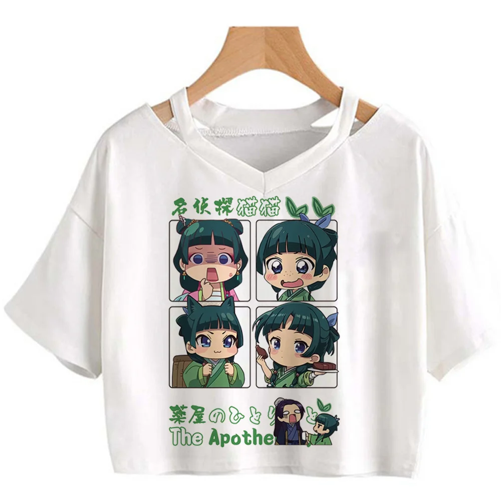 Apothecary Diaries crop top babydoll Slim Fit Cute 2000s Aesthetic gyaru Streetwear cropped harajuku girls t-shirt