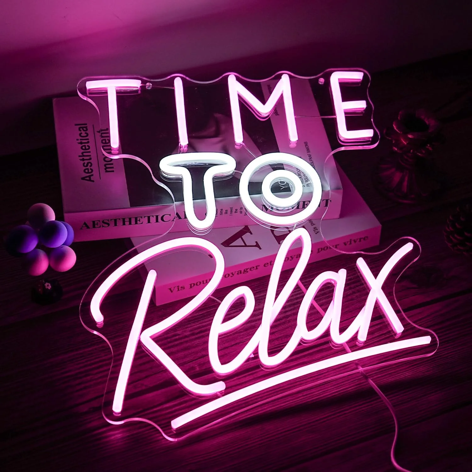 

Time To Relax Neon Sign, Neon Sign Bedroom Decor ,Text Neon Sign ,Home Decor Sign,Gift For Her