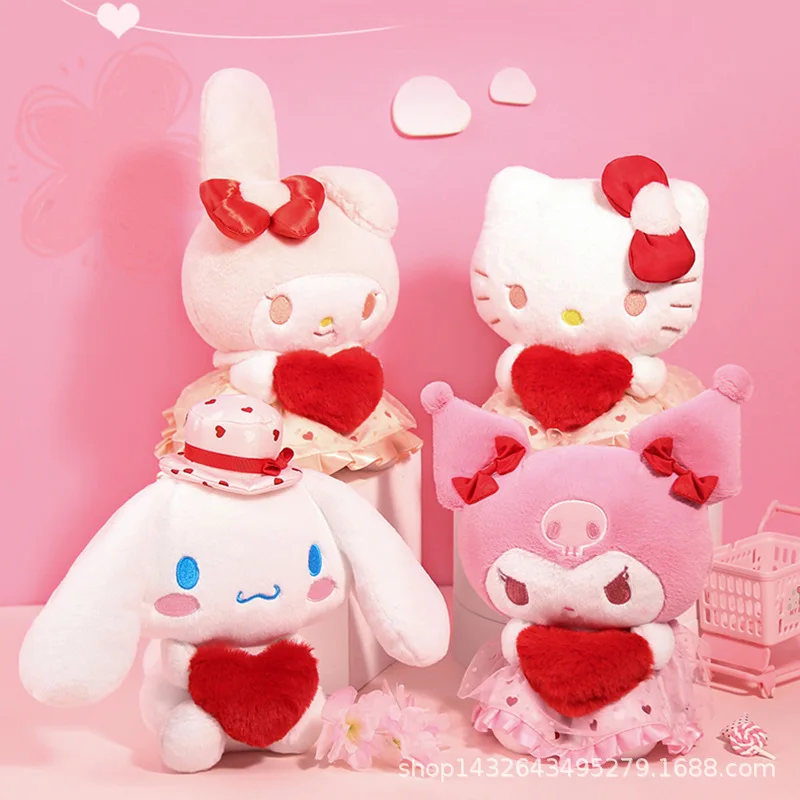 Kawaii Knuffel Sanrio Kuromi Cinnamoroll My Melody Gevulde Pop Leuke Gevulde Dier Kinderen Verjaardagscadeau Zacht Speelgoed voor Kinderen