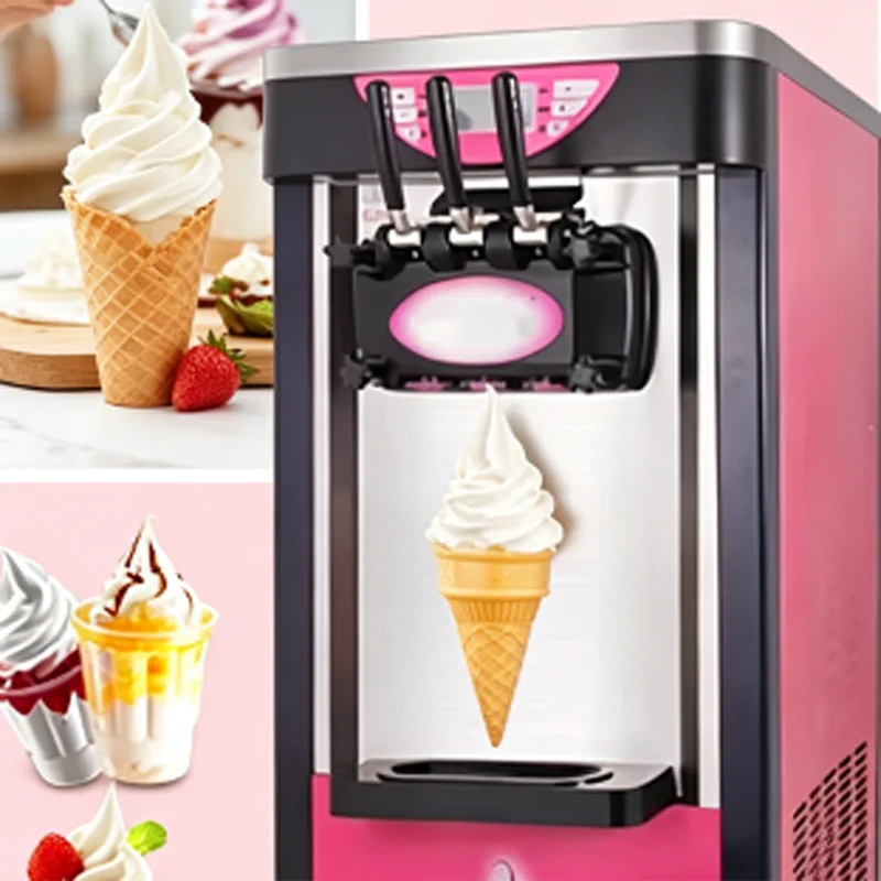 Soft Serve Ice Cream Machine Capacity Pre-Cooling Auto Clean Touch   LCD Control Weight Motor Core Bakery Snack Food