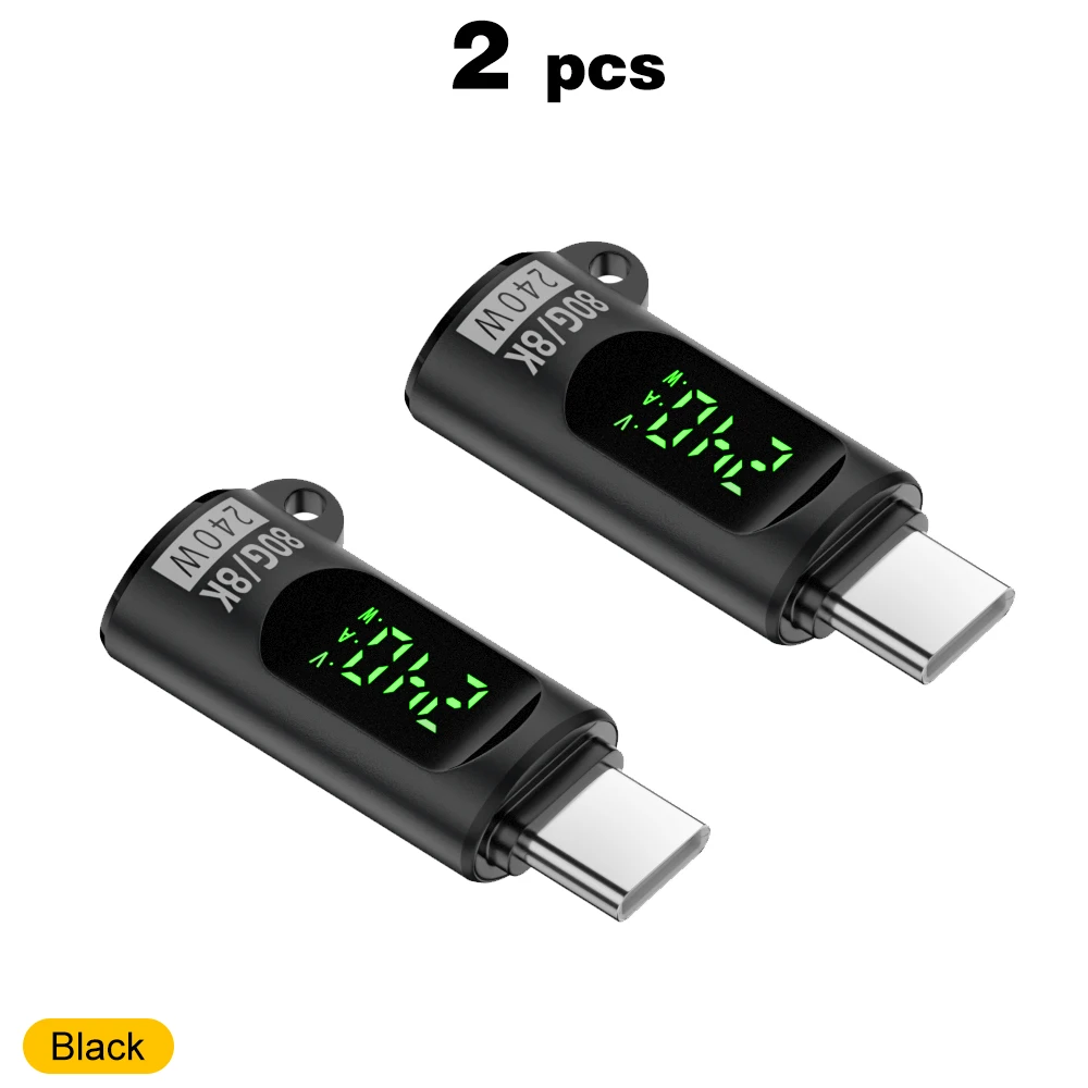 USB4 40 Gbit/s Adapter Digitalanzeige USB 4 V2.0 80 Gbit/s Typ C auf Typ C OTG-Kabelstecker 240 W 8 K für Thunderbolt 3/4/5 Laptop