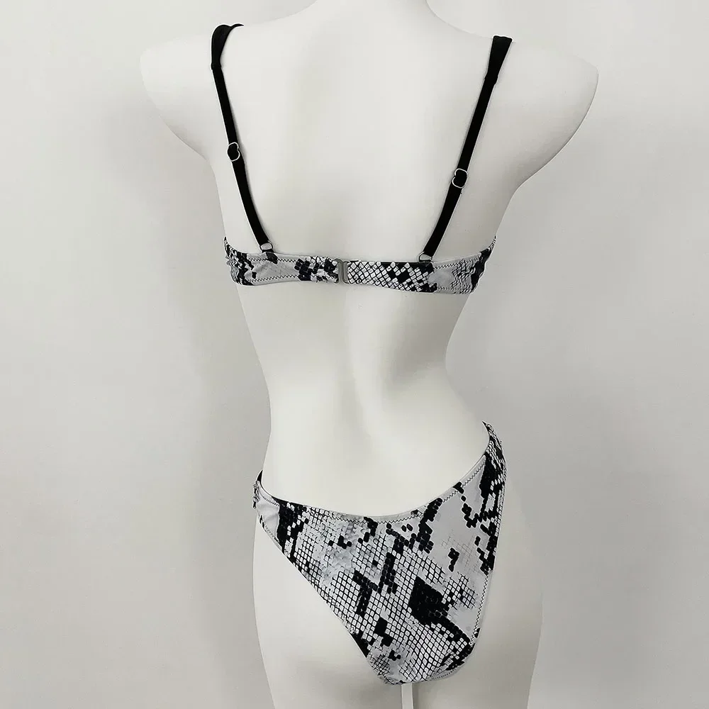 Micro bikini estivo per le vacanze Set bikini Beachwear Lady Costume da bagno sexy Donna Costume da bagno con stampa serpente Costume da bagno femminile