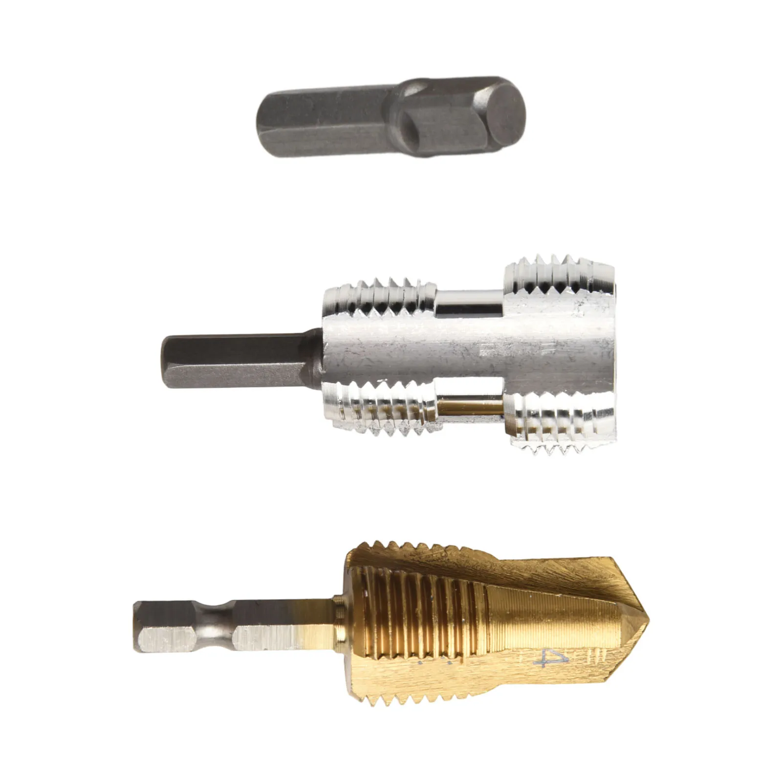 

Набор инструментов PPR и совместимых с ПВХ включает высокопроизводительную открывалку для внутренней резьбы вместе с сантехническими сверлами.