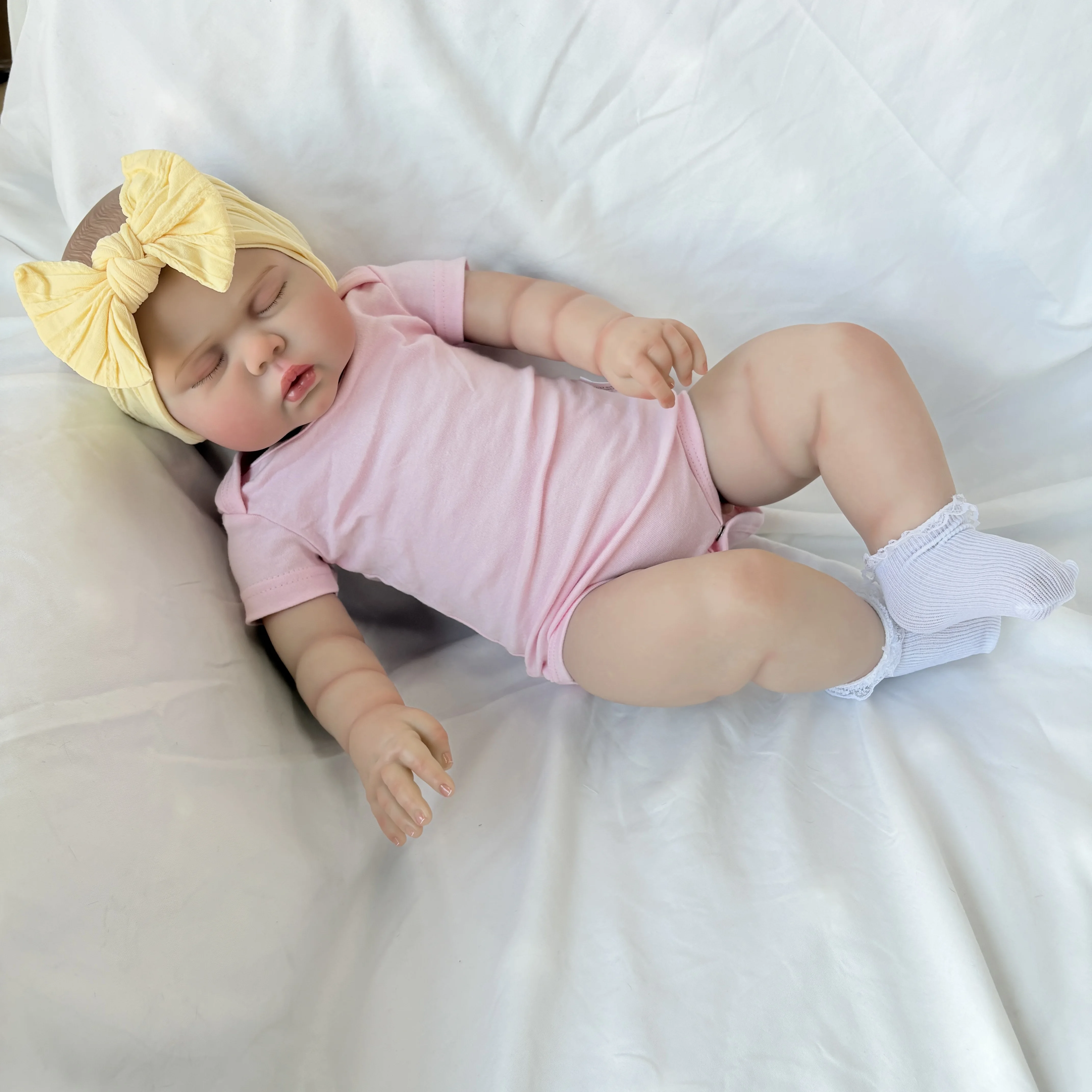 NPK 24'' High Quality Real Looking 3D Skin Multiple Layers Painting Pickle Reborn Bebe Lifelike Baby Dolls Gift for Children