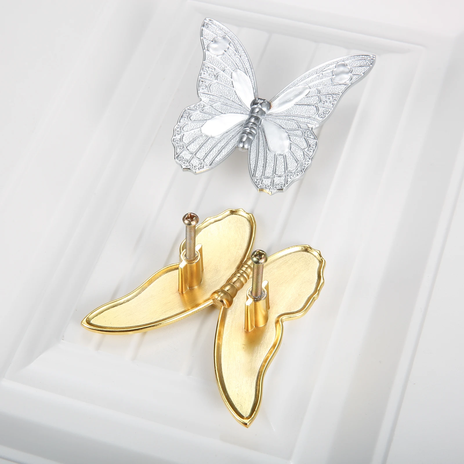 1PC Schmetterling Griff Pull Knopf Möbel Tür Schrank Schrank Griffe Küche Schublade Pull Griffe Hause Dekoration 8,3 CM * 8CM
