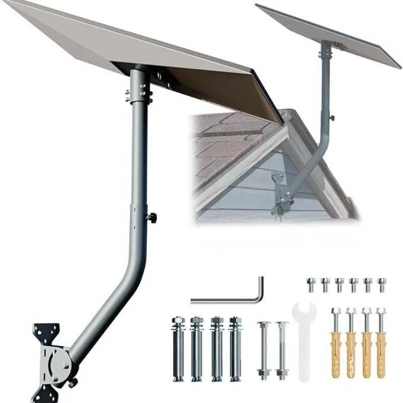 Bent Pipe Extension Roof Bracket Compatible with Gen3/V3 Satellite Signal Holder, Universal Surveillance Camera Mount