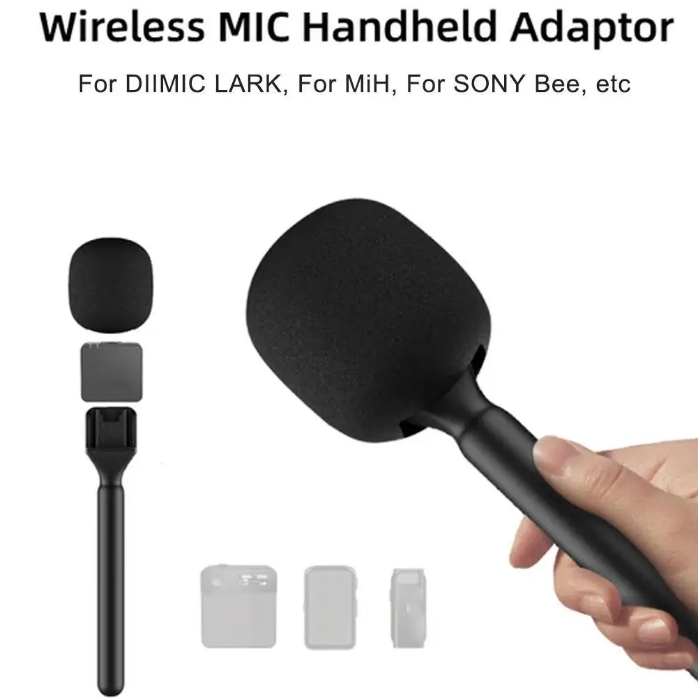 Handheld Wireless Microphone Holder Plug And Play Handle Adaptor For DJI Mic 2/Relaxart Microphones Wireless Transmitter Adapter