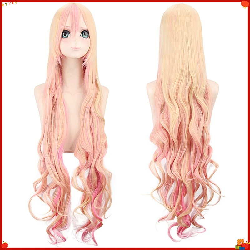 Synthetic Long Curly Wig 120CM Sheryl Inspired Vivi Style Anime Cosplay Costume Heat Resistant Fiber Hair