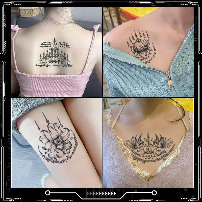 

Thai Bible Temporary Tattoos for Men Women Waterproof Long-Lasting 15 Days Tattoo Stickers Fake Tattoo Realistic Tattoo body art