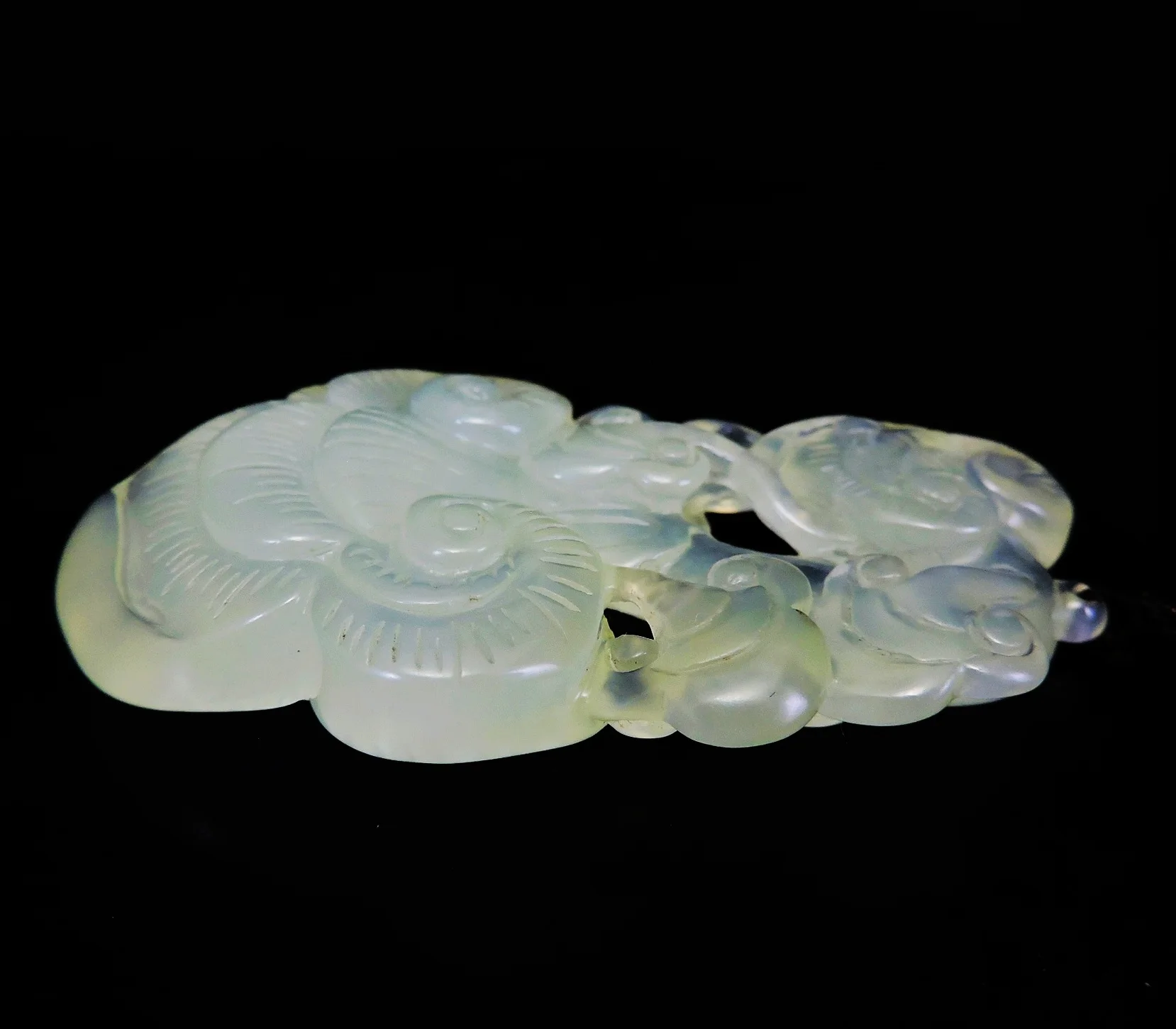 Jade Jewelry Natural Jade Pendant Necklace Hand-Carved Ruyi Jadeite Necklace Pendant Gift No Treatment 580i