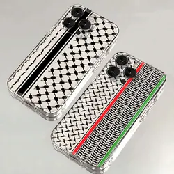 Hattah Keffiyeh Clear Case dla Samsung A73 A72 A71 A55 A52 A51 A50 A35 A33 A32 A31 A30 A24 A23 A22 A13 A12 A05 5G Cover