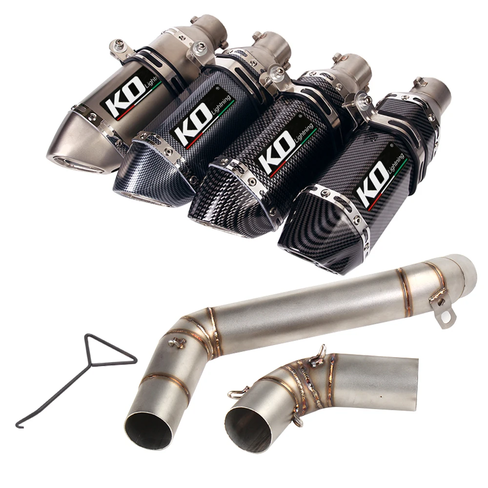 

51 мм модифицированная выхлопная система мотоцикла, глушитель среднего звена из нержавеющей стали для Super Duke 200 390 2012-2016