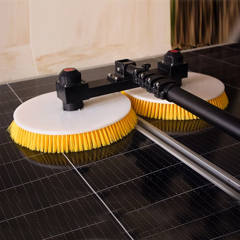 Handheld Telescopic Pole Solar Panel Cleaning Brush Photovoltaic Solar Panel Cleaning Machine with Washing Equipment Tool