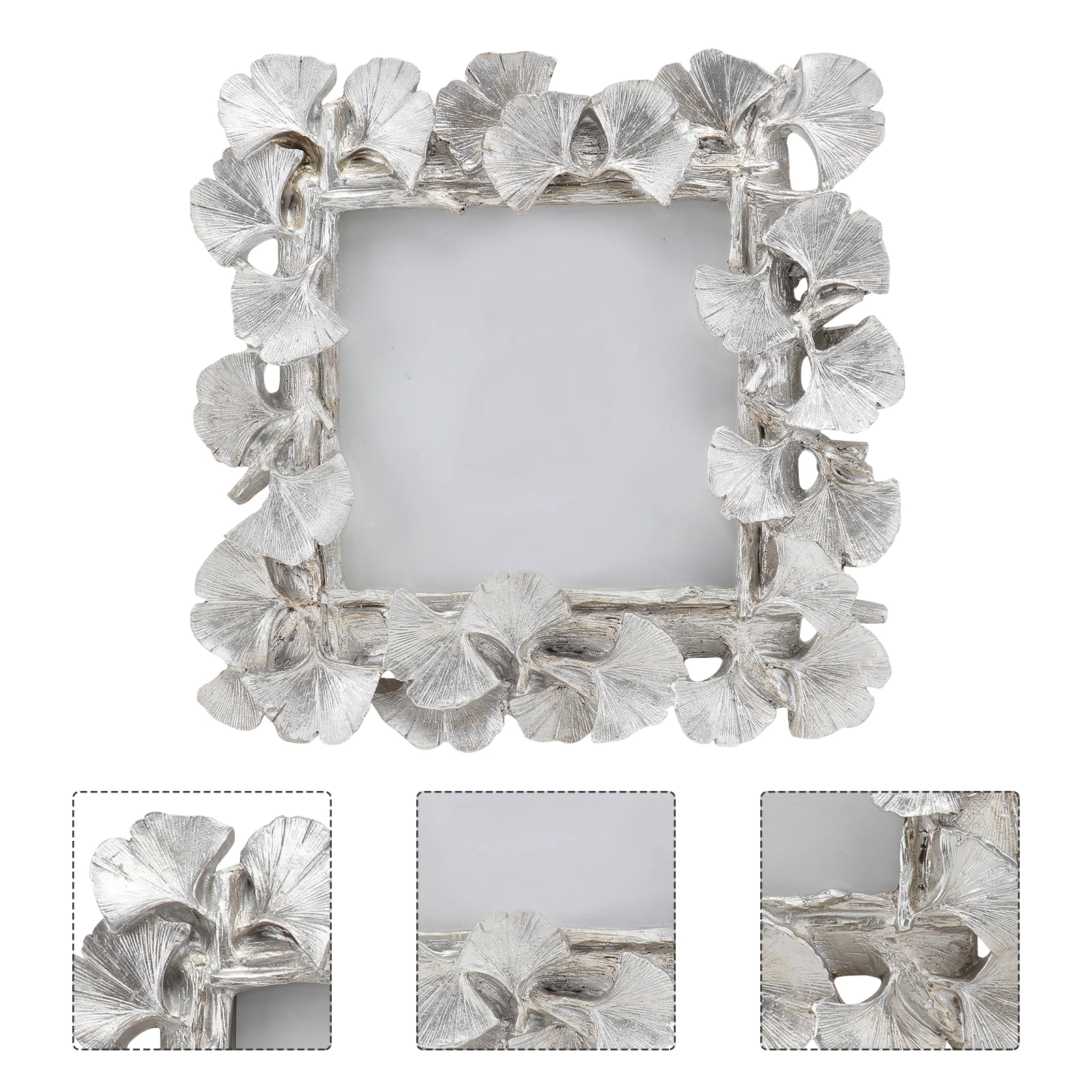 

Resin Glass Photo Frame 4 Inch Practical Picture Holder Vintage Style Office Decor Desktop Craft Home Decoration