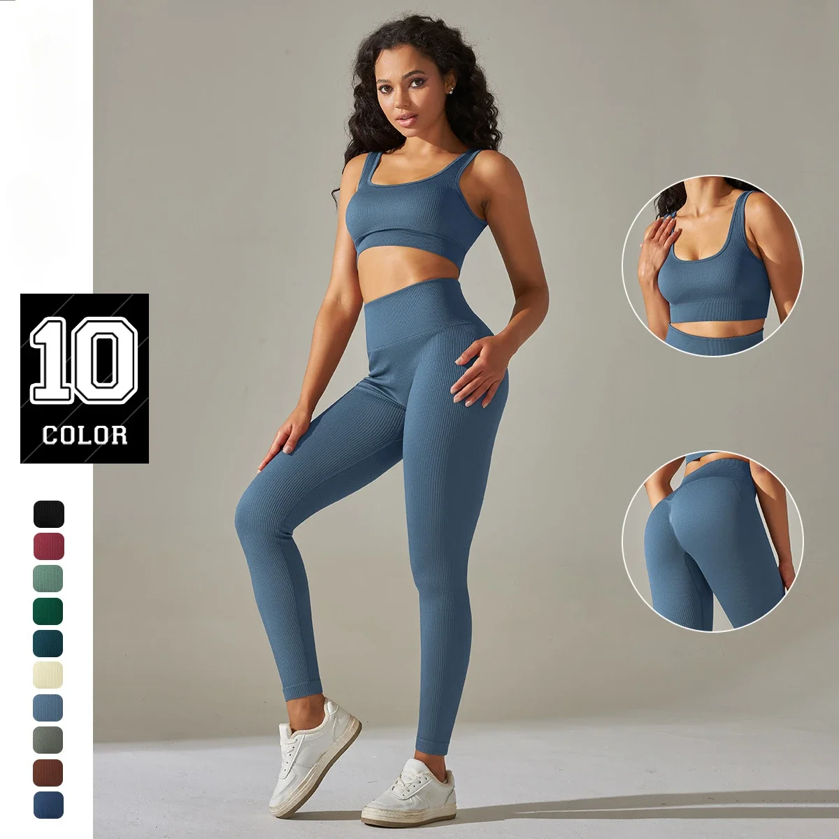 

Workout Clothes for Women Workout Fitness Active Wear Women Gym Sport Set Solid Yoga Suit Sports Bra Leggings Two Piece Set